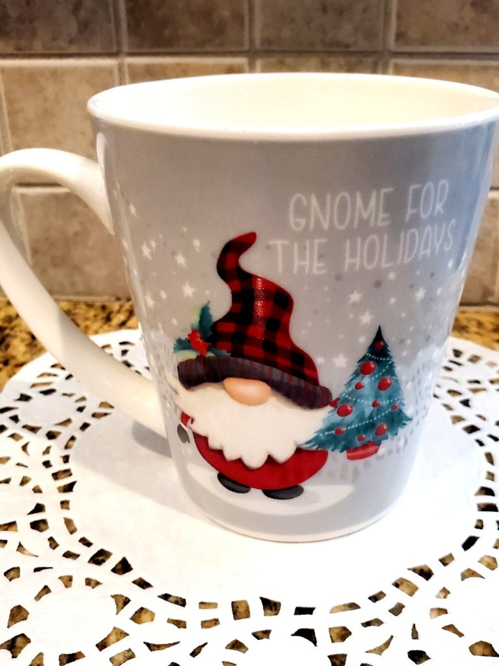 L@@K California Pantry Coffee Christmas Mug "Gnome For The Holidays" CUTE! NEW